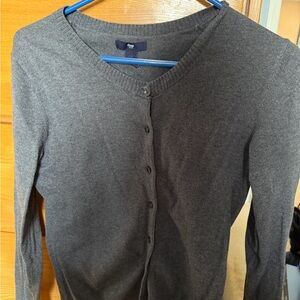 GAP Women's Charcoal Cardigan Sweater